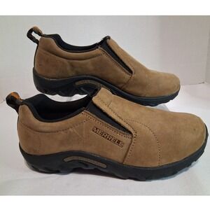 Merrell Kids Brown Slip On Loafer Shoes Casual Comfort Walking Size US 6